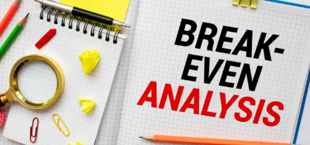 Break-even analysis graph in managerial accounting